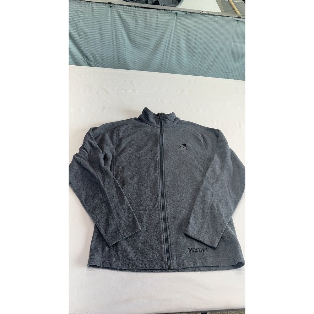 Marmot Full-Zip Fleece Jacket Gray Mens Size Small Casual Layering Coat